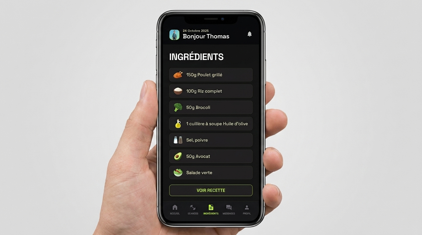 Historique séances client application coaching