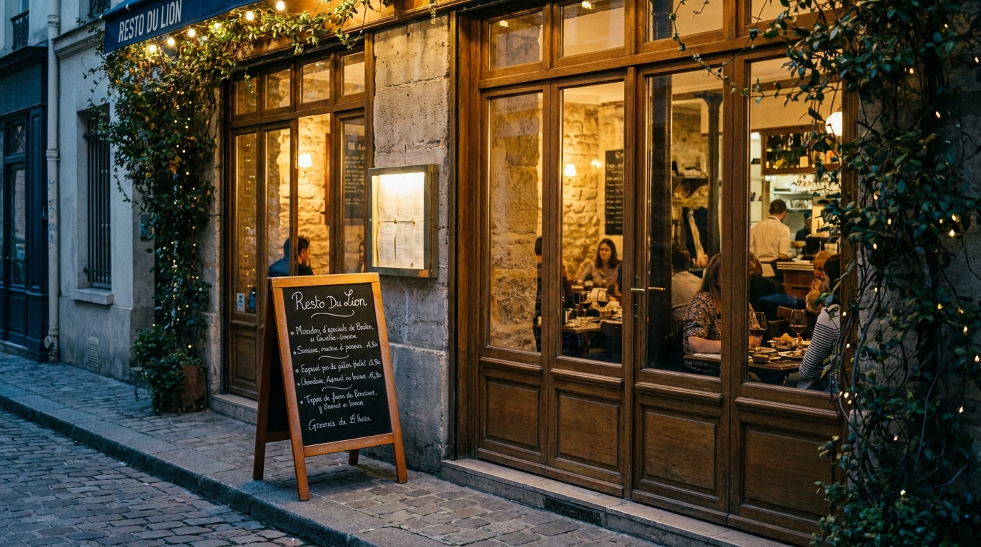 Façade du Resto du Lion — restaurant indépendant, Territoire de Belfort